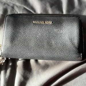 Black leather wallet